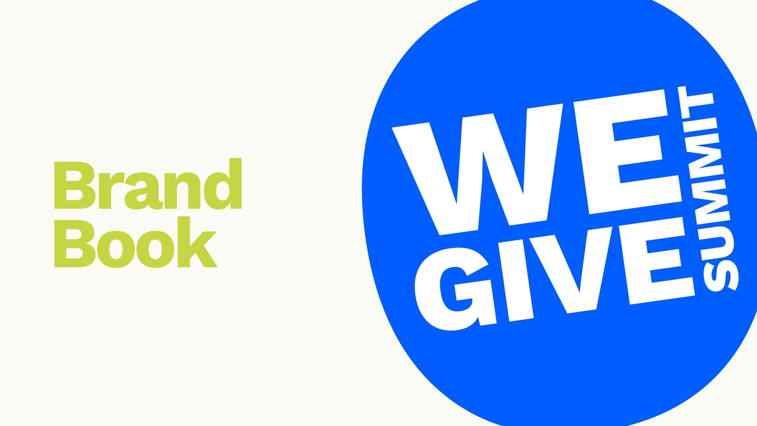 We Give Summit brand book cover